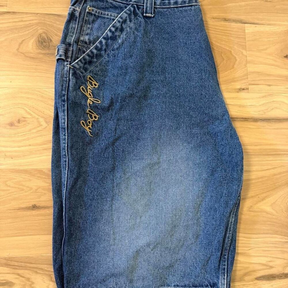 Vintage 00s Y2K style Bugle Boy embroidered Skate baggy Size 40